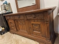 Контрбюфет дресоар Шкаф  и Огледало антикварно Дърворезба , снимка 1