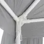 Градински PVC Павилион 3x3 м Сив – Водоустойчива Шатра с Прозорци и Странични Стени, снимка 3