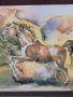 Рисувана и подписана картина коне, снимка 5