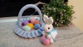 Великденски подаръци. Зайчето +7 яйцата в кошницата. Плетена играчка. Ръчно изработени., снимка 9