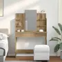 vidaXL Тоалетка с огледало, дъб артизан, 96x39x142 см, снимка 3