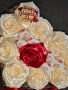 Сърце със сатенени рози и лакомства , снимка 5