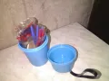 Комплект за пикник в кутия нов но 3 вилички -лъжички -чаши и чинийки нови, снимка 8
