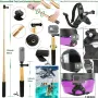 Gurmoir Action Camera Accessory Kit DT18 – 10 в 1 Комплект за GoPro, DJI Osmo Action и Insta360, снимка 4