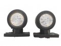 габарити рогчета комплект ЛЕД 12V 9 LED 2 броя Кръгли , снимка 1