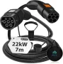 KUAX EV PHEV кабел за зареждане тип 2 22kW 32A 7M за автомобил, снимка 1