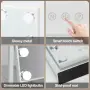 Козметично огледало 37 x 30 см с 9 LED лампи, снимка 6