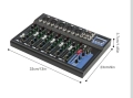 Професионален 7-канален студиен миксер Depusheng HT7 Bluetooth с USB DJ MP3 жак , снимка 11