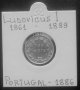 Монета Португалия 100 Реис 1886 г. Крал Луиш I - aUNC, снимка 2