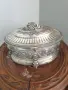 Франция 1800-те/Leopold Oudry 21см/стара френска посребрена бронзова кутия за бижута, снимка 1