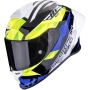 Мото Каска SCORPION EXO-R1 EVO 2 AIR Valere Black-Blue-Neon, снимка 2