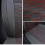 Калъф за седалка, подложка за кола, Универсален модел, черен цвят с червен конец, снимка 2
