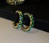 Халки с зелени кристали цирконий, снимка 4