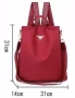 Нова свежа дамска текстилна раница за всекидневна употреба в червен цвят , снимка 2