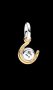 Сребърен висящ елемент Пандора,"One in a million",Gold/нов, снимка 1 - Колиета, медальони, синджири - 42261666