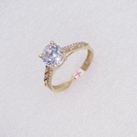 Златни годежни пръстени 14 К, снимка 14 - Пръстени - 38668899