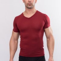 Мъжка тениска Markus с къс ръкав и остро деколте Extase-Fashion M115OM, снимка 9 - Тениски - 34846168