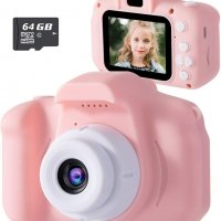 Дигитален детски фотоапарат STELS W300, 64GB SD, Игри, Розов/Син/Зелен, снимка 1 - Фотоапарати - 40239250