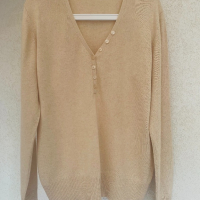 Нежна блуза CASSIS коприна и кашмир, снимка 9 - Блузи с дълъг ръкав и пуловери - 36290129