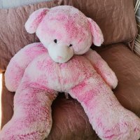 Голям плюшен розов мечок , снимка 5 - Плюшени играчки - 41802260