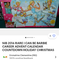 Рядък 2016 Нов Barbie Advent's Calendar Коледен календар, снимка 7 - Кукли - 44617866