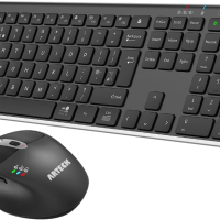 Arteck Универсална комбинация Bluetooth клавиатура и мишка с акумулаторни батерии, снимка 1 - Клавиатури и мишки - 44559725