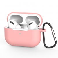 Силиконов кейс за безжични слушалки AirPods Pro, AirPod 3  - розов цвят, снимка 1 - Слушалки, hands-free - 36021785