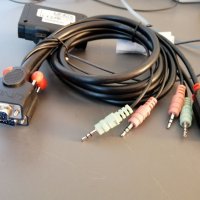 2-портов KVM суич,LINDY LNY-42342- VGA, USB 2.0, звук, вградени кабели, снимка 4 - Кабели и адаптери - 33862188