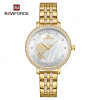 Дамски часовник NAVIFORCE Gold/Silver 5017 GW., снимка 3 - Дамски - 34725153
