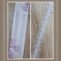 Луксозни презрамки за сутиен с бели цветя в дантела и перли, снимка 1 - Сватбени аксесоари - 35829243