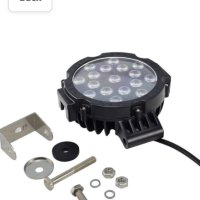 7-инчова кръгла LED светлина Работна светлина за офроуд  51W 6000K IP67, снимка 11 - Части - 42386925