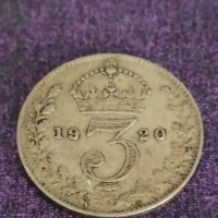3 пенса 1920 година сребро Великобритания, снимка 1 - Нумизматика и бонистика - 41544291