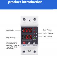 Реле за предпазване и контрол на напрежение и ток OPS1-63B - ГАРАНЦИЯ! БЕЗПЛАТНА ДОСТАВКА! Фактура, снимка 2 - Друга електроника - 39686386