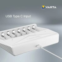 Универсално и бързо зарядно устройство VARTA до 8 батерии АА или ААА, снимка 7 - Друга електроника - 41018506