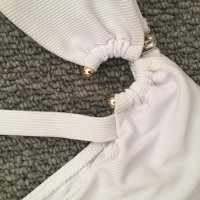 Бял бански рипс с едно рамо халка La Vela Beachwear, снимка 2 - Бански костюми - 35535201
