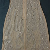 S/M дамска официална къса рокля покрита с перли, снимка 9 - Рокли - 44298945