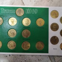 Нумизматичен лот 17 броя монети  Traum Elf 69 МОНЕТИ Световно първенство по футбол Мексико 70, рядък, снимка 1 - Нумизматика и бонистика - 41832841