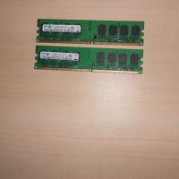 712.Ram DDR2 800 MHz,PC2-6400,2Gb.Samsung.НОВ. Кит 2 Броя, снимка 1 - RAM памет - 41318705
