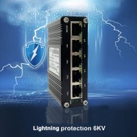 Мини индустриален 5-портов Gigabit Ethernet комутатор, снимка 1 - Мрежови адаптери - 41421542