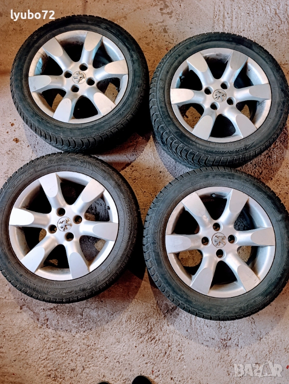Лети джанти 16" 4х108 - 4 броя комплект със зимни гуми, снимка 1