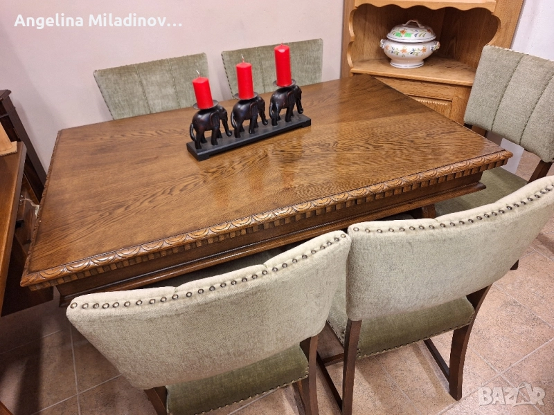 УНИКАТ! Маса за трапезария с богата дърворезба , снимка 1