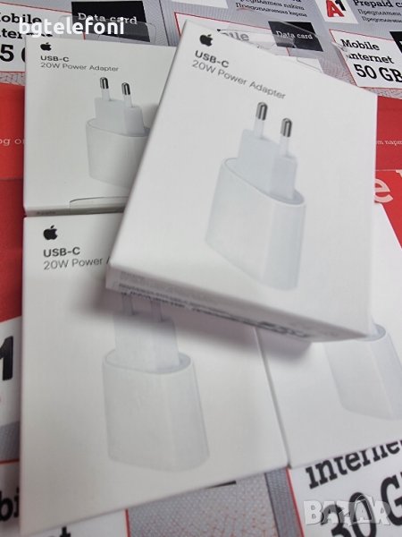 20W Original Adapter Apple Fast Charge  Оригинален бърз адаптер iPhone, снимка 1