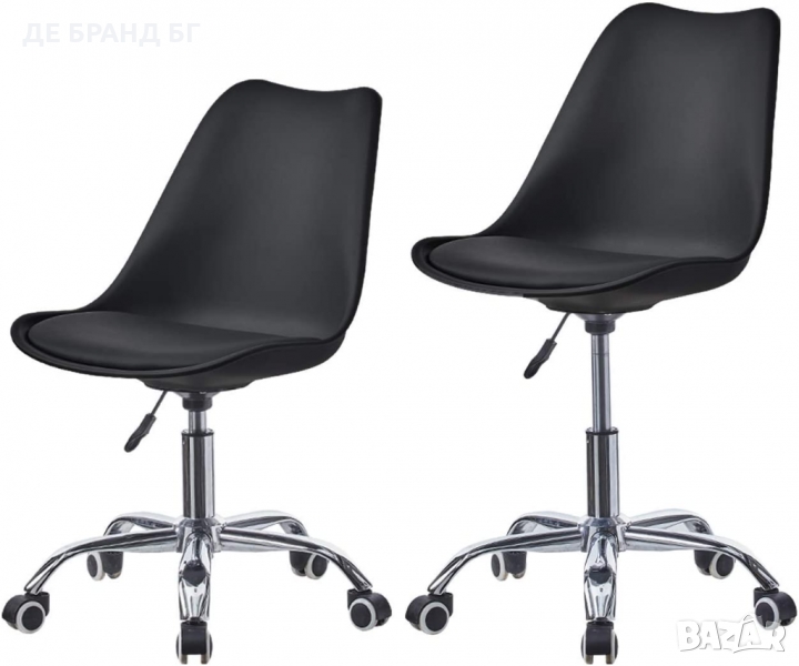 Ергономичен офис стол в черно C-KFC001BL, снимка 1