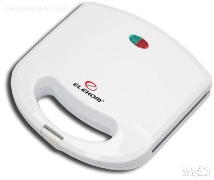 Сандвич тостер Elekom EK-1808, бял, грил тостер / 70754, снимка 1