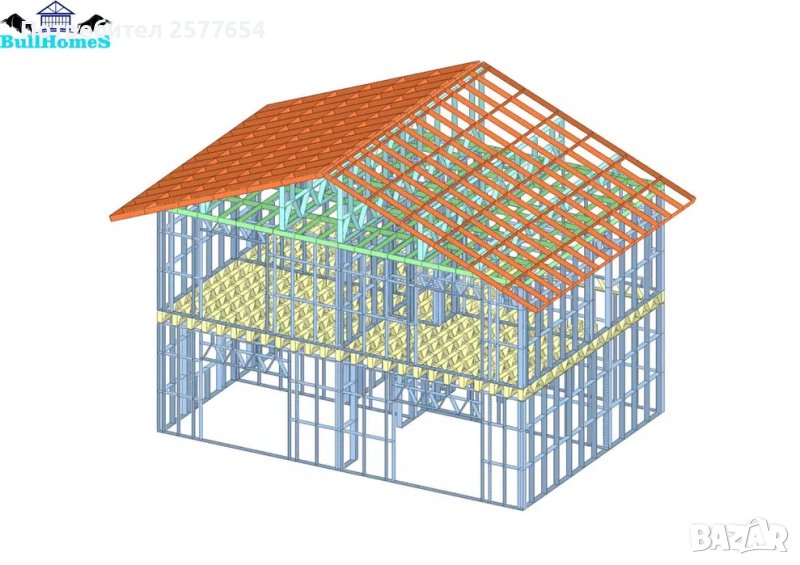 Къща,Преместваема къща,Сглобяеми къщи,Модулни,Жилищни-136,6м², снимка 1