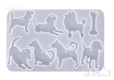 Куче Кучета породи кокал силиконов молд форма фондан смола шоколад висулка , снимка 1