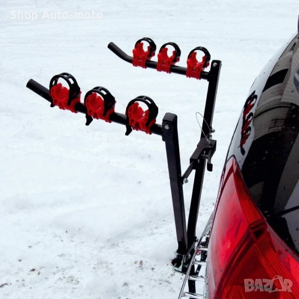 Багажник стойка за велосипеди Automat, Стойка за теглич за кола, За два или три велосипеда, снимка 1