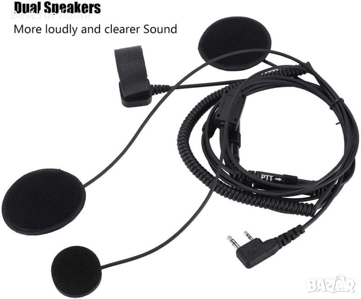 Слушалки и микрофон за мотоциклетна каска с К конектор, снимка 1