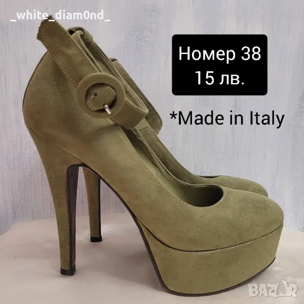Стилни дамски обувки на ток номер 38, снимка 1