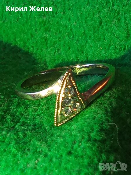 НЕЖЕН СРЕБЪРЕН КРИСТАЛЕН АРТ МОДЕЛ ПРЪСТЕН СРЕБРО 925 с РОДИЕВО ПОКРИТИЕ 34404, снимка 1